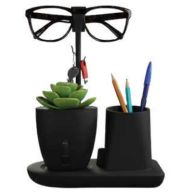 Desk Station and Plant for Office Table Decor and Utility, Stylish Gift Item for Workspace Organization, Modern Desk Setup and Corporate Gifting Use